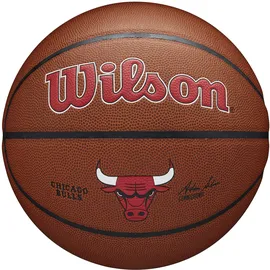 Wilson Basketball Chicago Bulls, Indoor/Outdoor, Mischleder, Größe: 7