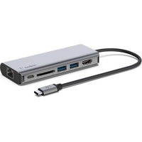 Belkin USB-C Multimedia Hub, USB-Hub, RJ-45, USB-C 3.0 [Stecker] (AVC008btSGY)