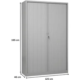 Proregal Weasel Rollladenschrank 195 x 120 x 46 cm grau