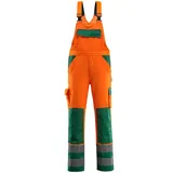 Mascot Safe Compete Warnlatzhose mit Knietaschen Barras Latzhose hi-vis orange/grün