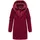 Navahoo Damen Mantel lange Übergangsjacke Kurzmantel in Wolloptik mit abnehmbarem Stepp-Einsatz Flauschwunder 14 Bordeaux Gr. XL - XL