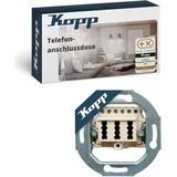 Kopp 119201185 Telefonanschlussdose Unterputz 3x6-polig, NFN-Codierung
