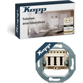Kopp 119201185 Telefonanschlussdose Unterputz 3x6-polig, NFN-Codierung