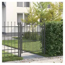 vidaXL Gartentor 125 x 100 cm Grau/Stahl