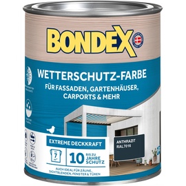 Bondex Wetterschutz-Farbe Anthrazit 750 ml
