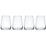 Mikasa Palermo Stiellose Weingläser aus Kristall 4er-Set, 350ml, 4x stiellose Gläser für Wein | Weinbecher Gläser - Geschenkkarton & spülmaschinenfest