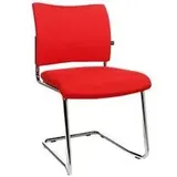 Freischwinger SEAT POINT, Polster, ohne Armlehnen, stapelbar, im 2er-Set, rot