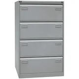 BISLEY LIGHT Hängeregistraturschrank silber 4 Schubladen 80,0 x 62,2 x 132,1 cm