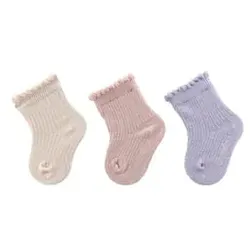 Sterntaler Baby-Söckchen 3er-Pack Struktur zartrosa, 13/14