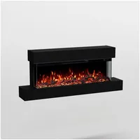 GF Core Elektrokamin Cobalt Wall Wandkamin mit 3D Feuer und Heizung (Thermostat), Elektrischer Kamin mit APP Steuerung, Heizleistung (900- 1800 W) schwarz 36 cm