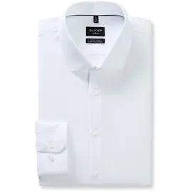 Olymp Businesshemd OLYMP No. Six super slim, Herren, Gr. 40, N-Gr, weiß, 64% Baumwolle, 27% Polyester, 9% Elasthan, Hemden,