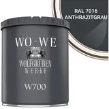 WO-WE Bodenversiegelung Betonfarbe Bodenfarbe Bodenbeschichtung W700, 1-10L, Seidenglänzend grau