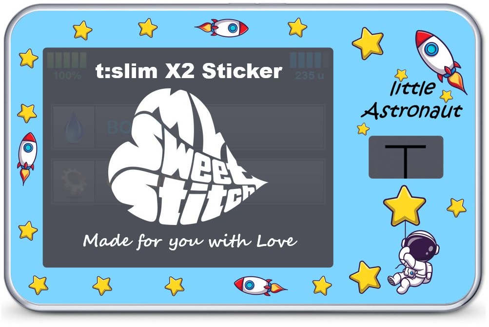 MySweetStitch | Tandem t:slim X2 Sticker Little Astronaut Zubehör 1 St