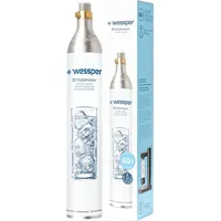 Wessper AquaFrizz Kartusche/Zylinder für SättigungsanWessper S1 Sodamaker CO2-Flaschenpatrone für 60l Schraubflaschensättigerlagen Reservezylinder - Schwarz