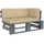 vidaXL Gartenlounge Paletten Ecksofa grau