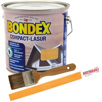 Bondex Compactlasur 2in1 Holzlasur eiche hell 2,5L zum sprühen und streichen inkl. Pinsel und Rührstab