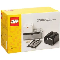 Room Copenhagen LEGO Schreibtischschubladen 3er-Set, Aufbewahrungsbox - weiß