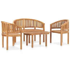 vidaXL Garten-Lounge-Set 4-tlg. braun