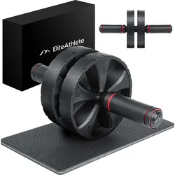 EliteAthlete® Bauchtrainer - Bauchmuskeltrainer - Bauchroller SCHWARZ No Size