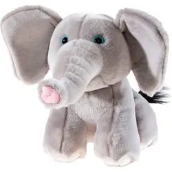 Kuscheltier HEUNEC "Bedrohte Tiere, Elefant", grau, Plüschfiguren, KinderH:25cm, H:25cm