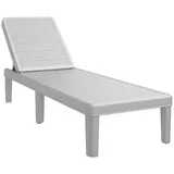 vidaXL 4-fach Verstellbare Sonnenliege 155,5x57x28 cm Polypropylen