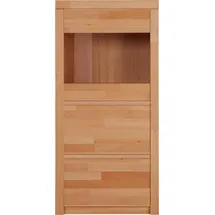 Home Affaire Vitrine HOME AFFAIRE "Silkeborg", beige (kernbuche teilmassiv), B:60cm H:125cm T:35cm, Holz teilmassiv, Schränke, Vitrine, schöne grifflose Optik, teilmassiv