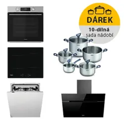 Whirlpool Backofen OMK58CU1SX + Induktionskochfeld WSQ7360NE + Dunstabzugshaube WHVP62FLTSK + Einbau-Geschirrspüler WIC3C26F SETWH28