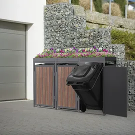 ML-Design Mülltonnenbox 196 x 80 x 124 cm beige