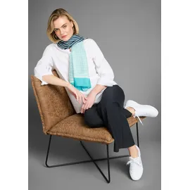 LAURA SCOTT Modetuch in petrol-weiß & Schriftdesign - NEW