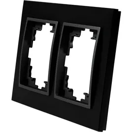 McPower Abdeckrahmen FLAIR 2-fach Schwarz