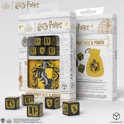 Harry Potter Hogwarts Serie (7-teilig) - Hufflepuff Black (5x D6 + Würfelbeutel)