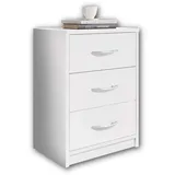 SchlafKONTOR Nachtkommode PEPE weiß