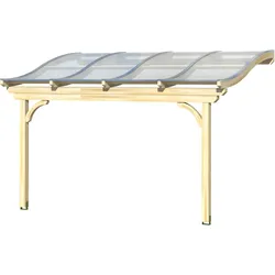 Terrassendach SKANHOLZ "Verona", weiß, B:434cm T:389cm, Leimholz, Terrassenüberdachungen, Leimholz