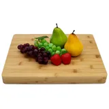 Spetebo - Bambus Schneidebrett massiv - 38 x 31 cm - Küchenbrett aus FSC Holz lebensmittelecht Servierbrett Holzbrett Servierplatte Küchen