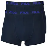 Fila Herren Boxer Shorts, Vorteilspack - Logobund, Urban, Cotton Stretch, einfarbig Marine 2XL