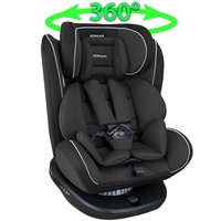 XOMAX 916 Auto Kindersitz mit 360° Drehfunktion und ISOFIX für Kinder von 0 - 36 kg (Klasse 0, I, II, III) Farbe Schwarz