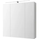 ML-Design Spiegelschrank Weiß, Holzwerkstoff, 15x72x72.4 cm, Badezimmer, Badezimmerspiegel, Spiegelschränke