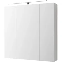 ML-Design Spiegelschrank Weiß, Holzwerkstoff, 15x72x72.4 cm, Badezimmer, Badezimmerspiegel, Spiegelschränke