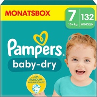 Pampers Windeln Größe 7 Baby-Dry Extra Large MONATSBOX 132 Stück 15Kg+