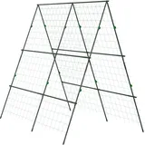 Outsunny Rankgitter verstellbare Rankhilfe Pflanzengitter Spalier Pflanzengerüst mit Netz für Garten Stahlrahmen grün 180 x 100 x 180 cm Aosom.de