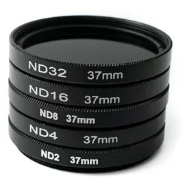 system-s ND Filter Set 37 mm Neutraldichte mit Hülle und Tasche für iPhone 13 Pro Max Schwarz