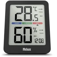 MEBUS Funk-Thermo-/Hygrometer Schwarz 11115