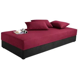 MAINTAL Polsterliege Diana rot|schwarz 83 cm x 203 cm