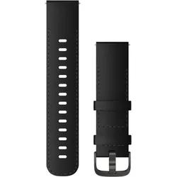 Garmin Leder Schnellwechsel-Armbänder 22mm Leder Schwarz mit Teilen in Schiefergrau" 010-12932-63" - schwarz