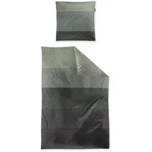 IRISETTE Flanell Gestreift Grün 200 x 200 cm + 2 x 80 x 80 cm