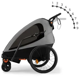 Kinderkraft NAVA WALK 2-in-1 Fahrradanhänger grau