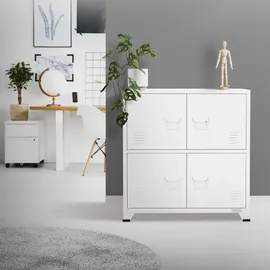 ML-Design Aktenschrank 75 x 40 x 80,5 cm weiß