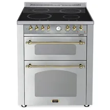 Lofra RSUD 76 MFTE/ 4I - Stainless Chrome Finish - DOLCEVITA INDUKTION - DOUBLE OVEN 70 cm