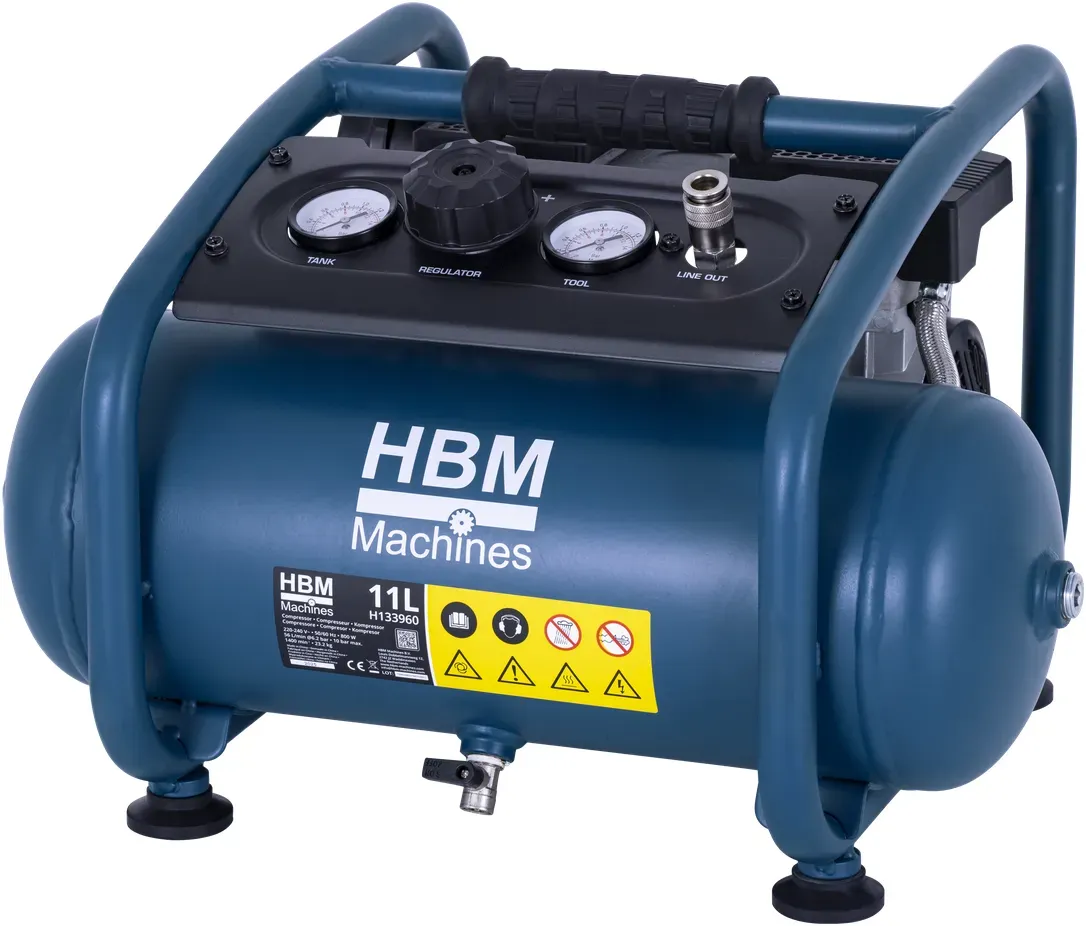HBM Flüsterkompressor, 11 Liter