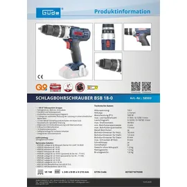 Güde BSB 18-0 ohne Akku